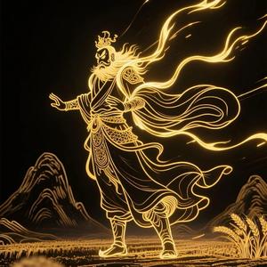 在天际捕捉流星的猎人头像