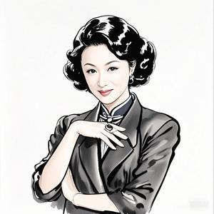 田园间忙碌的耕耘汉头像