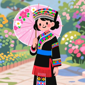 广西非遗文化之花头像