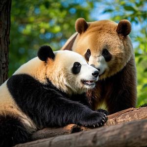 熊猫与北极熊的友谊头像