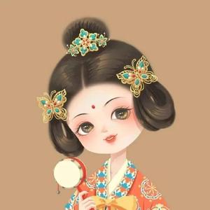 水墨青花头像