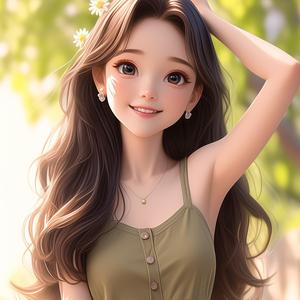 在画展用心欣赏那线条头像