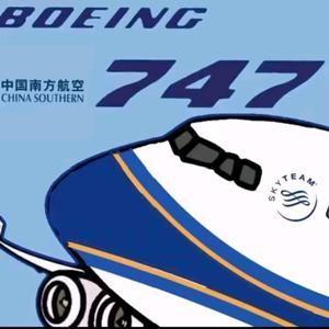 一架爱复飞的747头像
