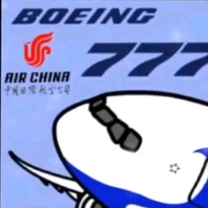 一架国航的777客机头像