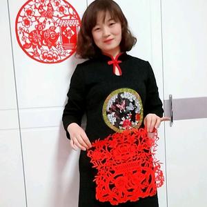 药王故里剪纸焦雪妮头像