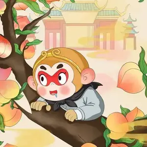 小猴子摘桃头像