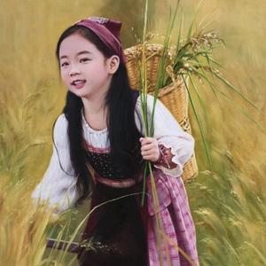 画家孙远桦一子白头像