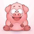 粉红色的小猪猪头像
